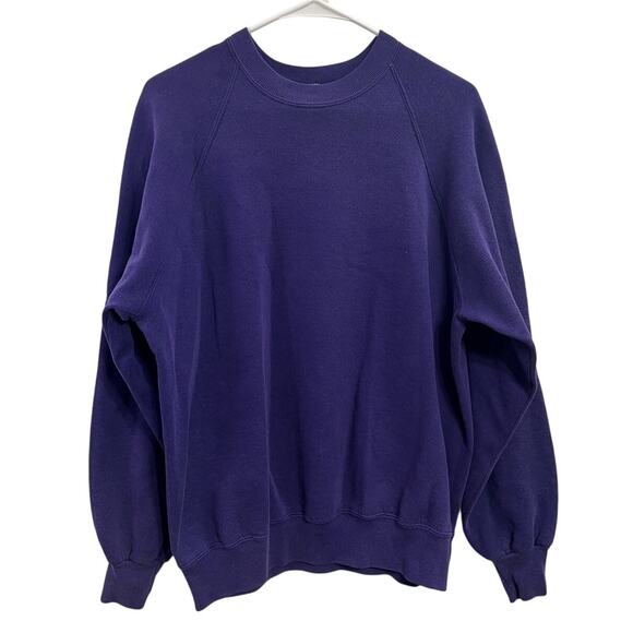 Vintage 90s Purple Jerzees Blank Crewneck Sweatshirt Size XL Made in the USA - Picture 1 of 5